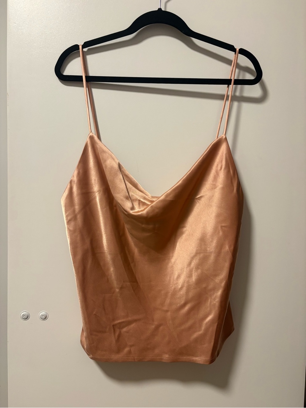 Galvan London - Cowl Neck Camisole Tank Top - Peach - US12